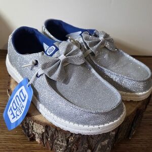 Silver Glitter Bowtie Heydudes